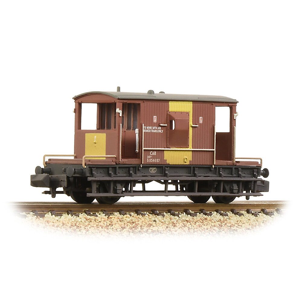 BR 20T Brake Van BR Bauxite (TOPS) 'Air Piped' - Weathered